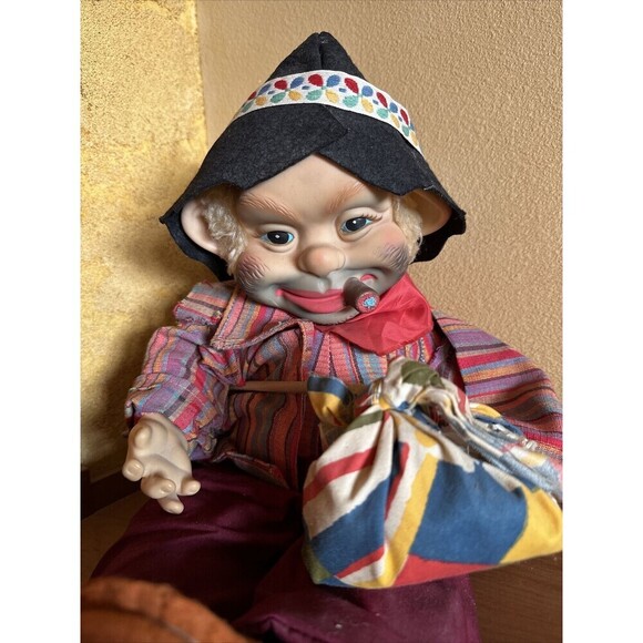 Vintage Rushton Cigar Smoking Hobo Rubber Face Striped Clothes Rare - Picture 2 of 14